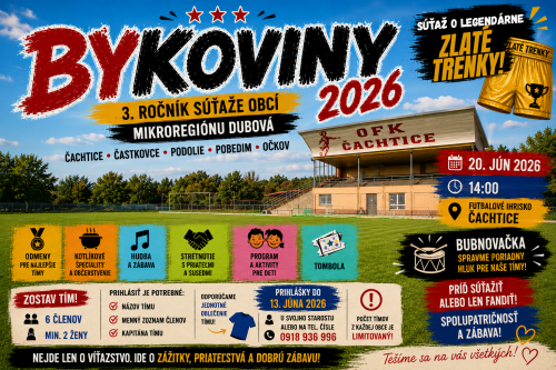 Pozývame na 3. ročník mikroregionálnej súťaže "BYKOVINY" – fotografia 1