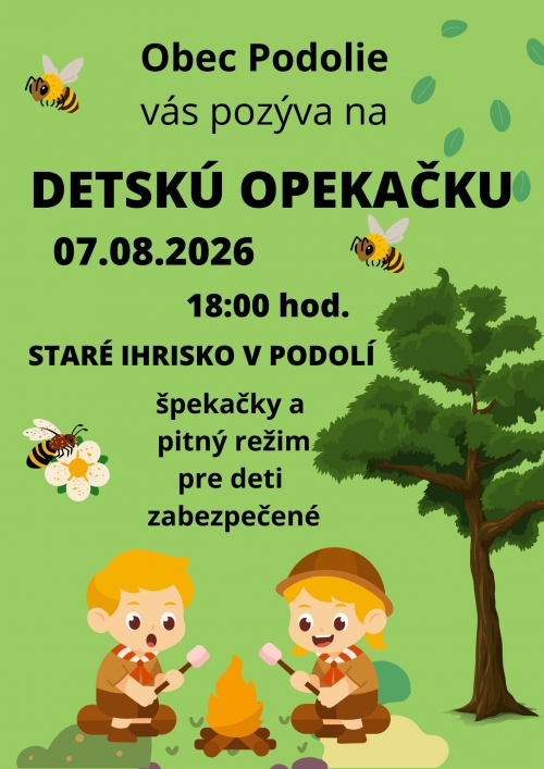 Pozvánka na DETSKÚ OPEKAČKU – fotografia 1